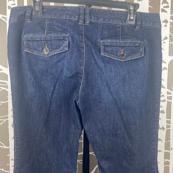 Ann Taylor Dark Blue Flare Jeans - Picture 8 of 9